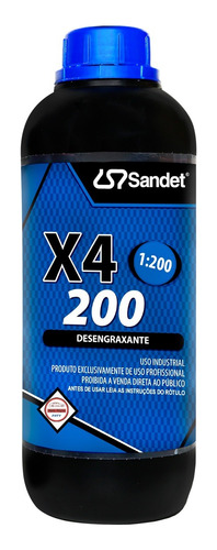X4 200 Desengraxante Concentrado 1l Sandet