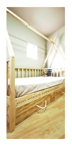 Cama Tipi Montessori 1.5 Plzs Diseño Personalizado