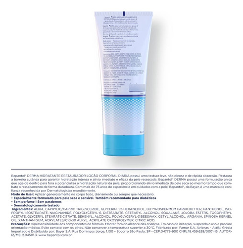 Bepantol Derma Hidratante Pele Seca Restaurador 200ml
