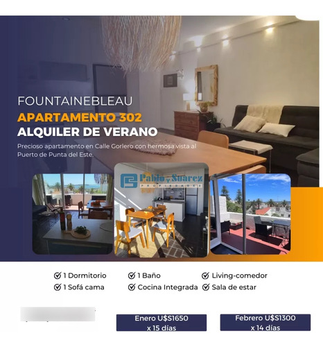 Apartamento Con Preciosa Vista Al Puerto De Punta Del Este En Alquiler