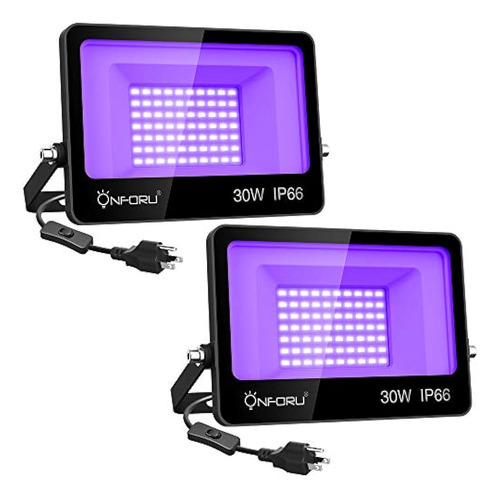 Onforu 2 Pack 30w Led Black Lights, Blacklight Flood Light W