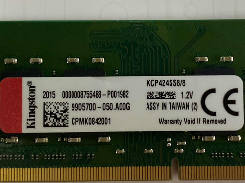 Ram 16gb (2x8 Gb) Ddr4 So-dimm 2333 Mhz Kingston