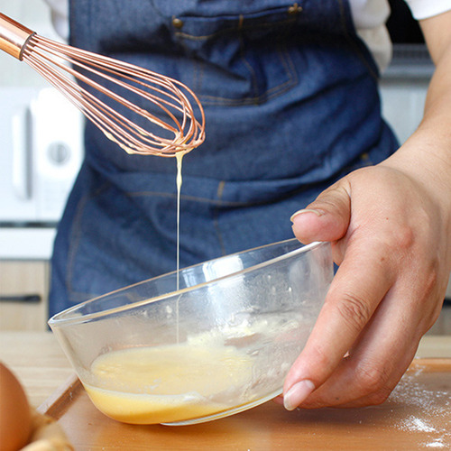 Batidor De Huevos, Mango De Madera, Acero Inoxidable
