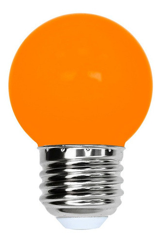 Refletor LED 1w Cor G45 Philco E26 Luz decorativa para reuniões e eventos Cor laranja
