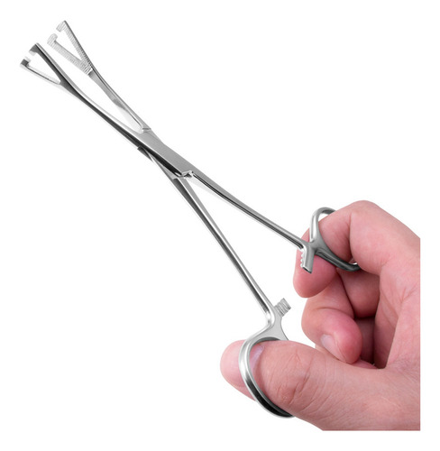 Pinza Para Piercing, 5 Pinzas Con Apertura Triangular, Acero