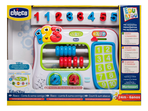 Brinquedo Educativo Ábaco Conta E Soma Bilingue Chicco