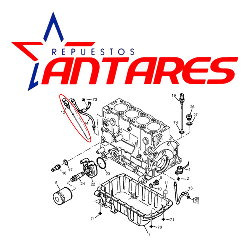 Imagen 3 de 7 de Varilla Nivel Aceite Motor Para Peugeot 206 1.4 1999-08