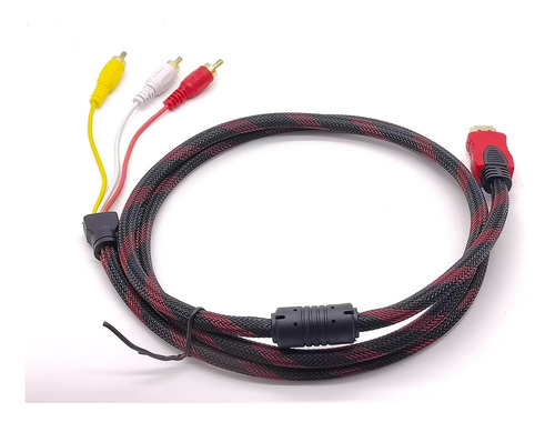 Cable Adaptador Hdmi A Rca Av Video 3 Rca