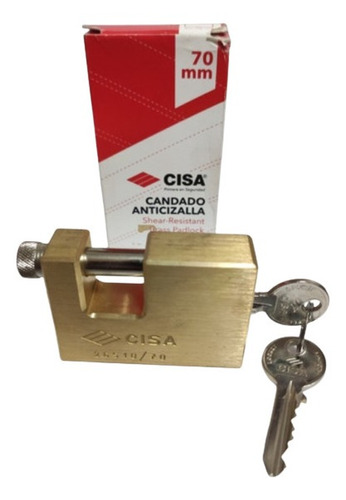 Candado Anticizalla Marca Cisa 70mm Con 2 Llaves