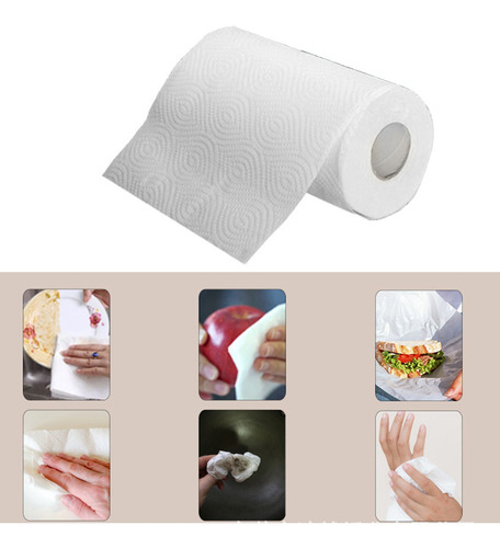 Imagen 3 de 6 de 2 Rollos De Papel De Cocina, Absorbente De Agua, Aceite, Rol