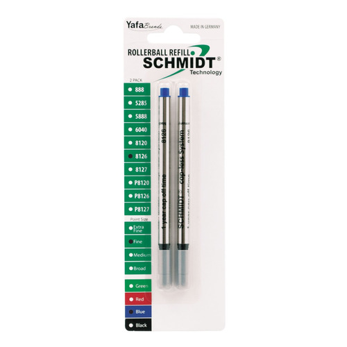 Schmidt 8126 Long Capless Rollerball Refill Fine Point...