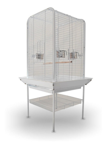Imagen 1 de 9 de Jaula Para Aves Metal Pet Pioneer Blanca 150 Cm