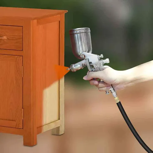 Aerógrafo Pulverizador Gravedad Con Vaso 400ml Para Pintar