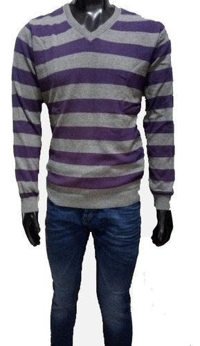 Sweater Escote V Rayas Hombre | Panther (15004)