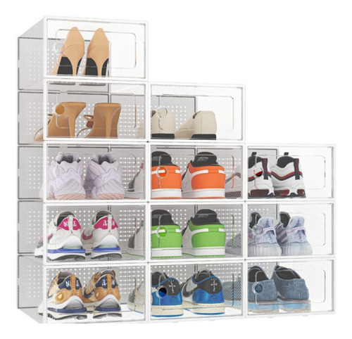 Caja Organizadora De Zapatos Apilables Y Firmes Set X4