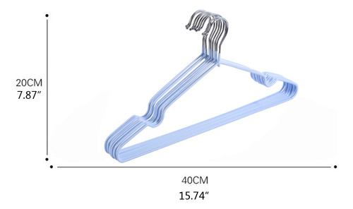 (02 #mold) Cabide De Roupa De Metal Com Revestimento De Plás