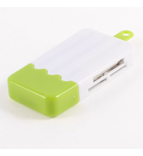 Qtqgoitem Verde Blanco Usb Tf Mini Lector Tarjeta Sd Modelo