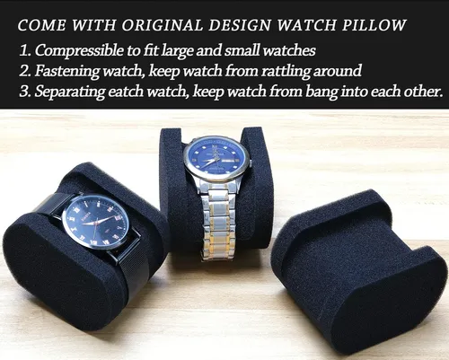 Funda De Viaje Rigicase Con 5 Ranuras Para Relojes De Hombre