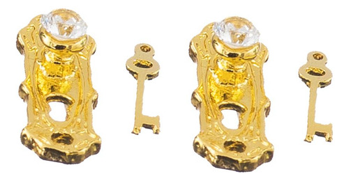 2 X 2 Pares De Perillas De Cristal En Miniatura Para Casa De