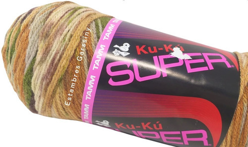 Estambre Ku-ku Super Tubo De 200 Gramos Color Matizado Otoñal