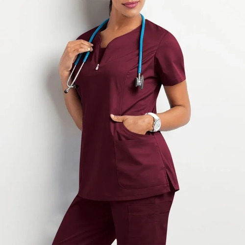 Bata Elástica De Enfermera Cirujana Conjunto Uniforme Médico