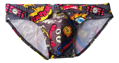 Bañador Sexy De Cintura Baja For Hombre Bikini Con Graffit