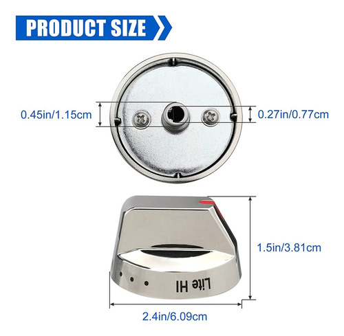 Botones Con Dial De Quemador Superior Dg64-00473a Para Estuf