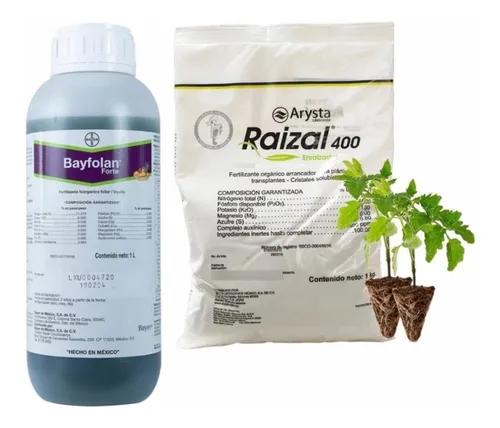 comprar Raizal 400 Enraizador 1kg + Bayfolan Forte 1 Litro Pack