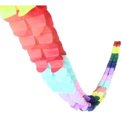Panal Garland X 4 unidades de 2 metros C/u em cores multicoloridas