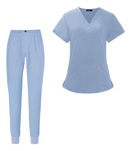 Set De Limpieza De Uniformes Para Mujer, Camiseta Y Pantalon