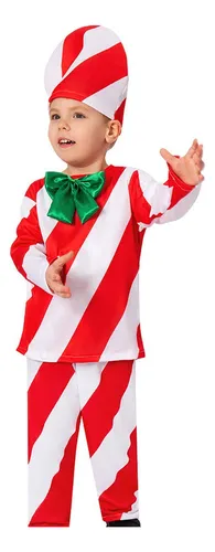 Disfraz De Bastón De Navidad Mono Navideño Disfraz Infantil