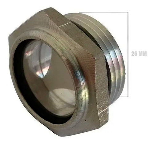 Imagem 1 de 5 de Visor De Nível Oleo Aluminio Rosca 3/4 Bsp
