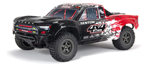 Arrma 1/10 Senton 4x4 V3 3s Blx Camión Corto Sin Escobillas Rtr (transmisor Y Receptor Incluidos, Requiere Baterías Y Cargador), Rojo, Ara4303v3t2