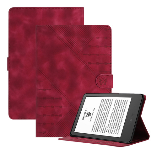 Funda Roja Grabada Para Amazon Kindle 11th 2022 De 6 Pulgada