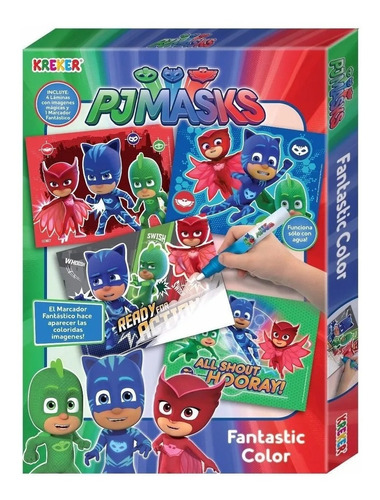 Heroes En Pijama Fantastic Color Laminas Mágicas Pj Masks