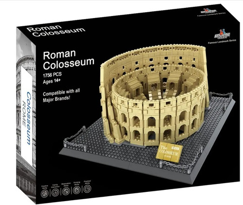 Juego De Bloques De Construcción Del Coliseo Romano.