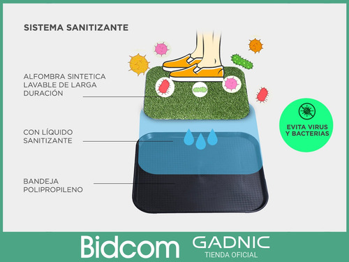 Alfombra Desinfectante Sanitizante Recargable Alcohol Pro