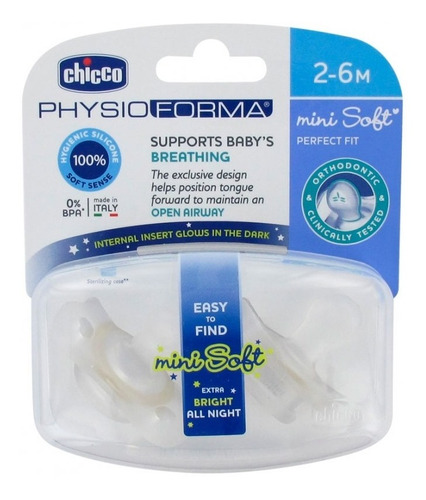 Chicco Chupete Physio Mini Soft Perfect Fit Brilla 73231410