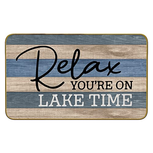 Relax You're On Lake Time Doormat Door Mat For Home Kit...