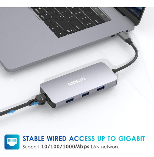 Adaptadores Usb C Para Macbook Pro/air,mac Dongle Con 3 ...