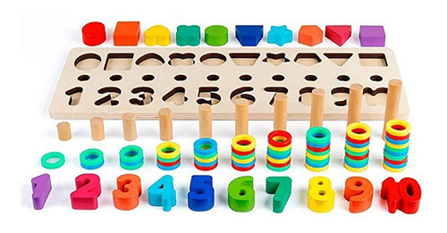 Set Matemáticas Puzzle Numero Y Cantidades Calculo Niños