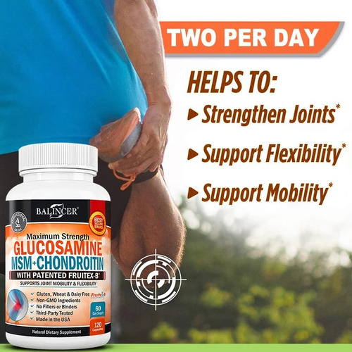 Glucosamina Msm + Chondroitin 120 Caps Balincer Articulación