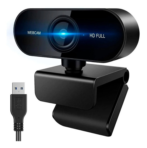 Webcam Full Hd 1080p Con Microfono Incorporado Camara Hd Color Negro