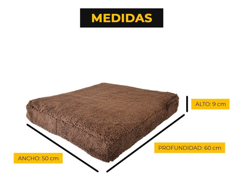 Imagen 3 de 6 de Cucha Perro Cama Para Perros Corderito 50x60 Marron