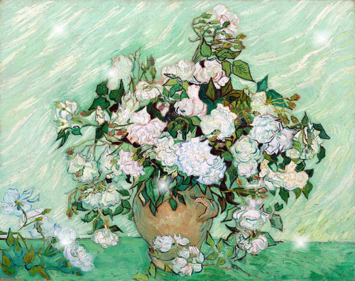 Lienzo Tela Arte Canvas Vincent Van Gogh Rosas