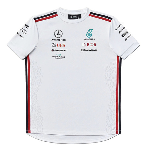 Camiseta Polo Formula F1 Mercedes Benz Blanca