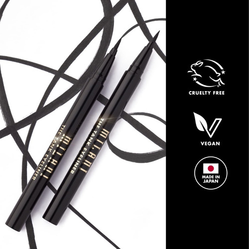 Delineador Líquido Milani The Tank Waterproof 0.55 Ml Color Black Noir