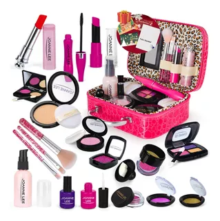 Juguete Maquillaje Belleza Niña Salon Tocador Estuche Set