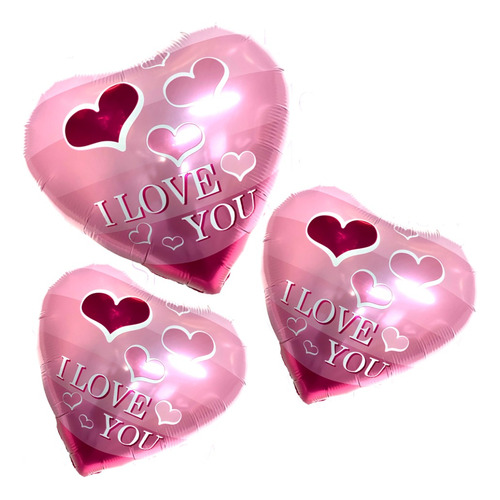 Globo Corazon I Love You 18'' - Pack X 10 Uni (08374)