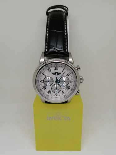 Relógio Invicta Quartz Branco Couro Modelo Ibi90242-002